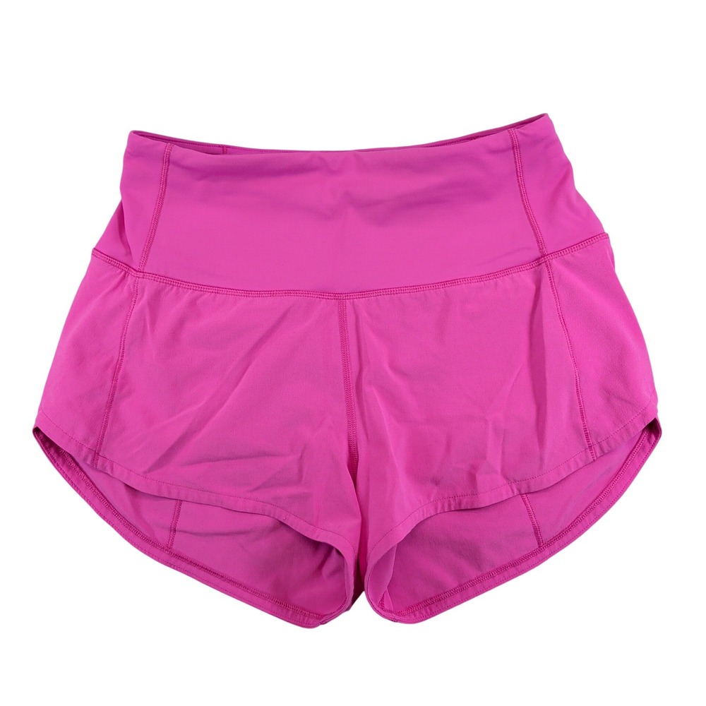 Lululemon Speed Up High Rise Lined Short 2.5" Pink Highlight Running W7BH8S Sz 2